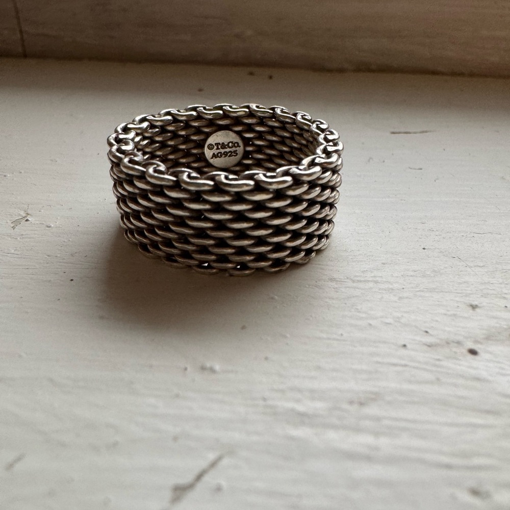 Tiffany & Co. Somerset Mesh Ring sz 7.25